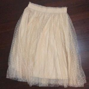 Lauren Conrad Sheer Swiss Dot Skirt